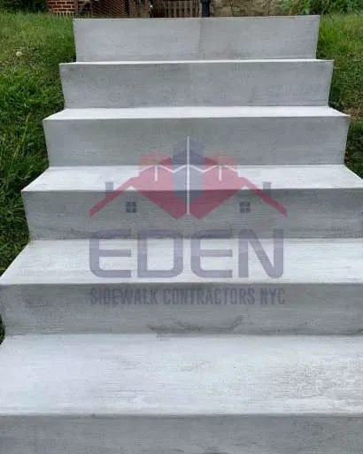 Completed concrete work by Eden Sidewalk Contractors NYC in New York City