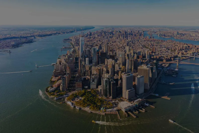 Aerial view of Lower Manhattan, New York