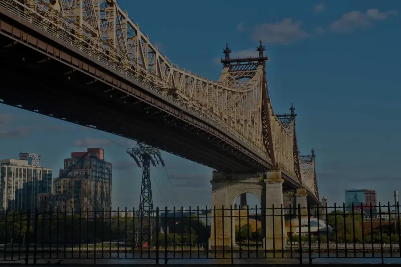The Queensboro Bridge, which links Queens and Manhattan